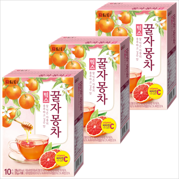 담터 믹스꿀자몽차10T, 23g, 3개