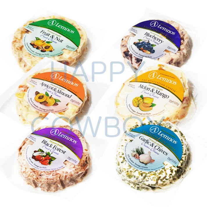 램노스 과일치즈 125g 6종 세트 (종류별각1개씩), 6개