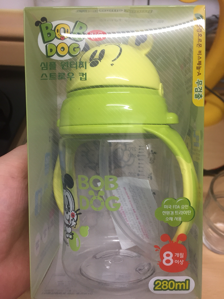 리틀밥독 심플원터치 트라이탄 스트로우 컵