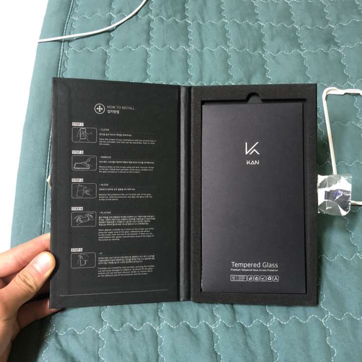 케이안 크리스탈 아머 프로 강화유리 휴대폰 풀커버 필름 블랙