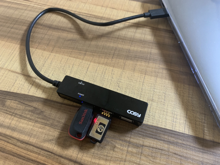 코시 타입C 4포트 허브 UH3202C