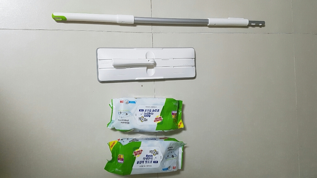 스카치브라이트 올터치 더블액션 막대걸레 대형 베이직 미세먼지 물걸레 청소포 더블액션 플러스 대형 25매