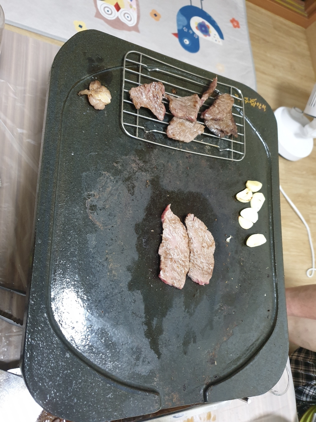 제주화산석2형 돌판 돌구이판 삼겹살 가정용 원적외선/야외용불판