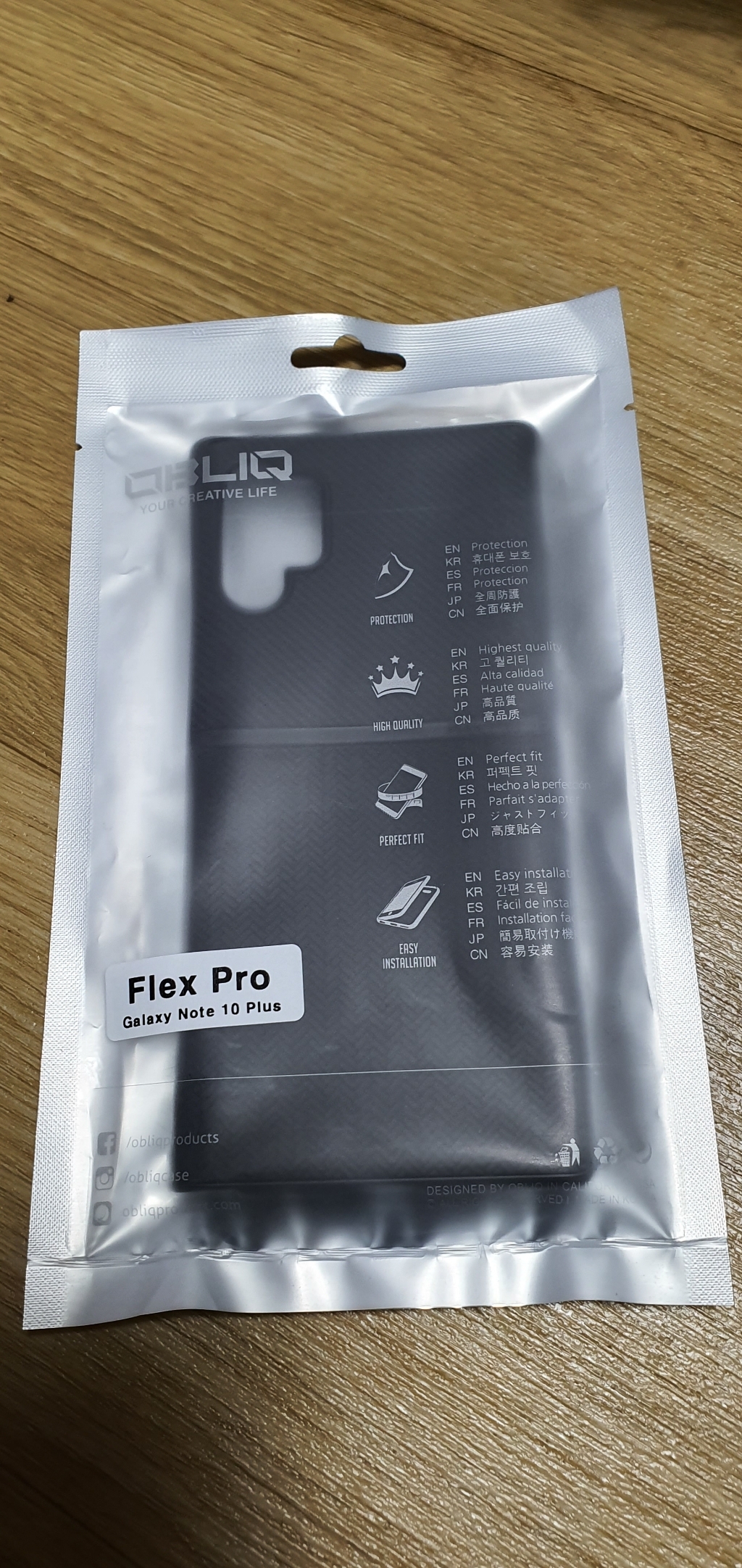 오블릭 갤럭시노트10플러스 케이스 플렉스프로