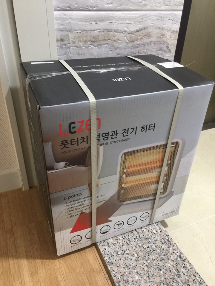 르젠 풋터치형 2단 석영관 전기 히터