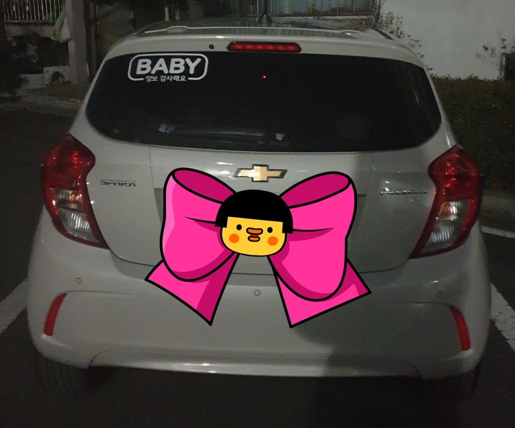 제제데코 자동차 스티커 심플라인 BABY 양보 리뷰후기