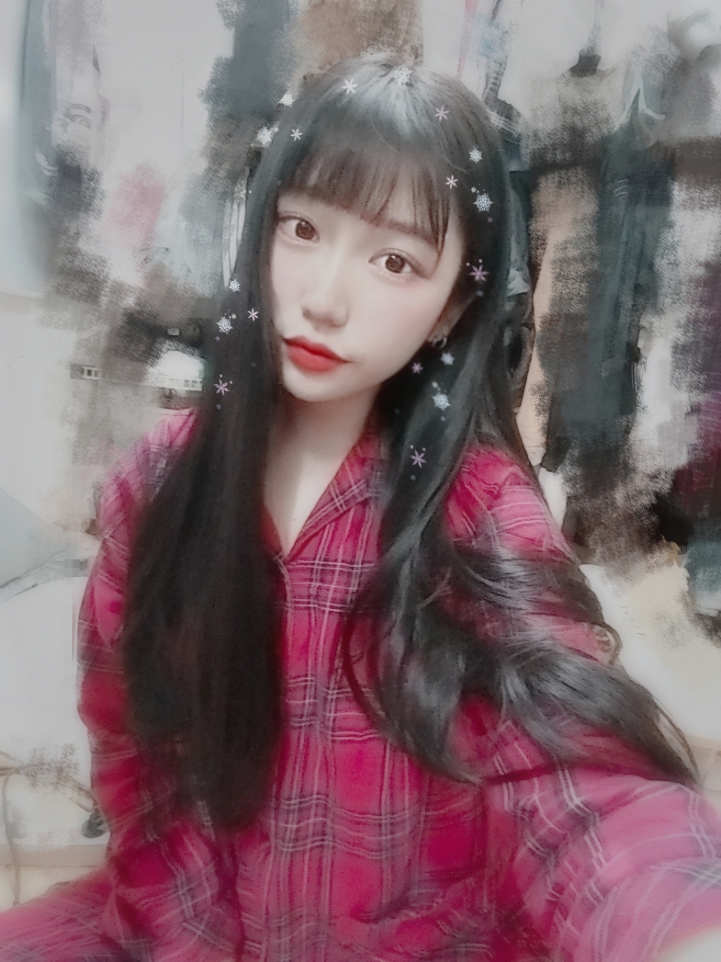 뿌이뿌이가발 여성 긴 생머리 c컬 U형반가발