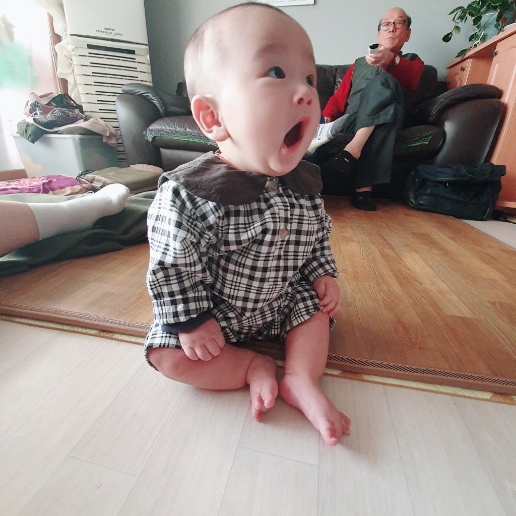 베베나인 메이플 체크 슈트