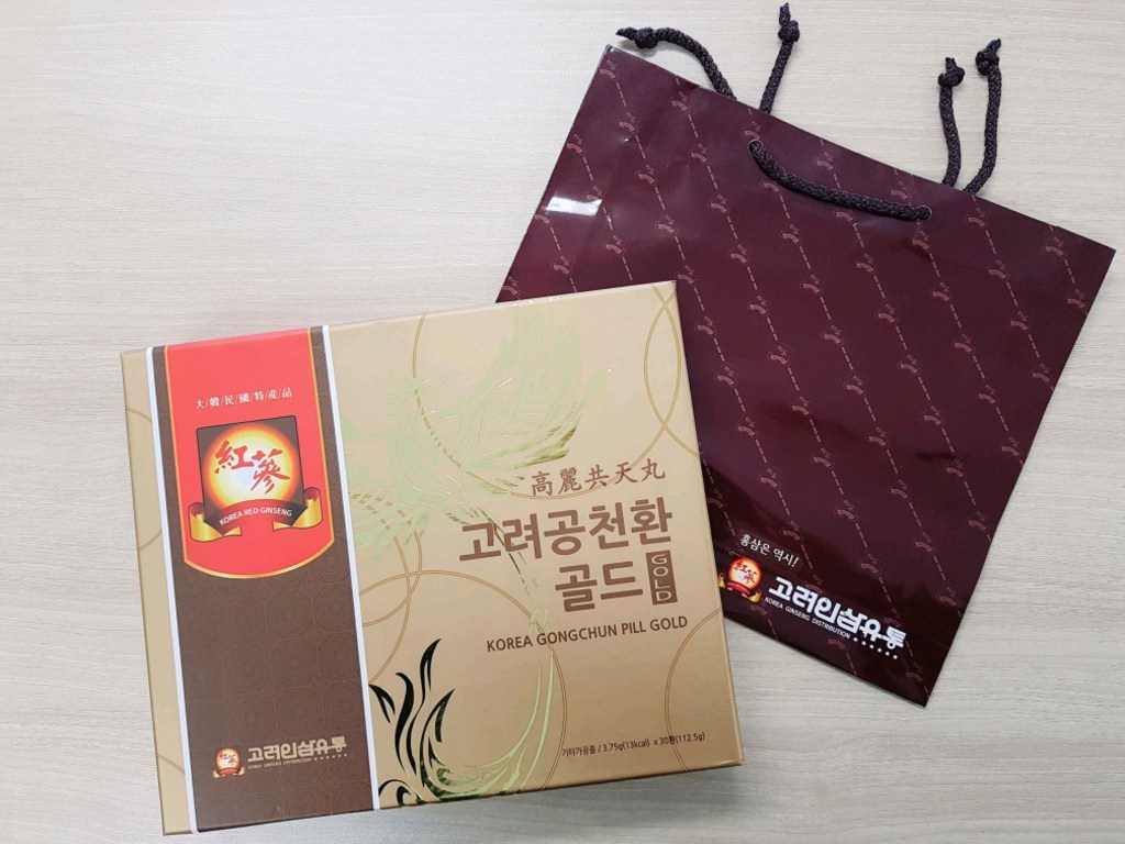 고려인삼유통 고려공천환 골드 30환 쇼핑백