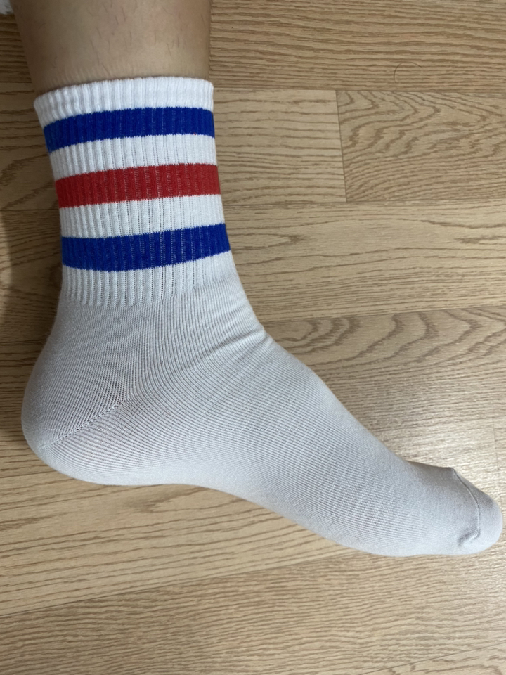 선녀와양말꾼 삼선 스트릿 패션 긴 장목 양말