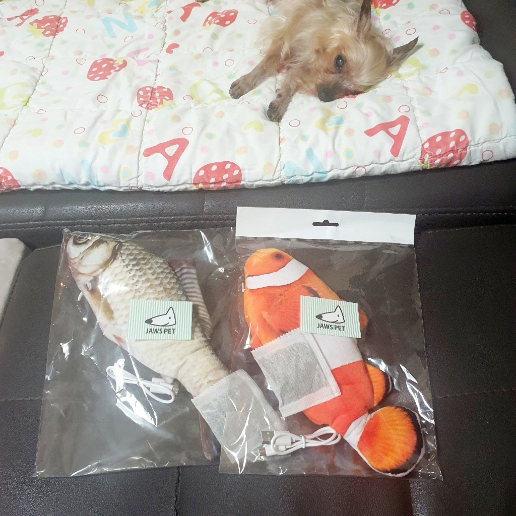 죠스펫 움직이는 물고기 장난감 정품 팔당물고기 파닥피쉬 청어 열대어