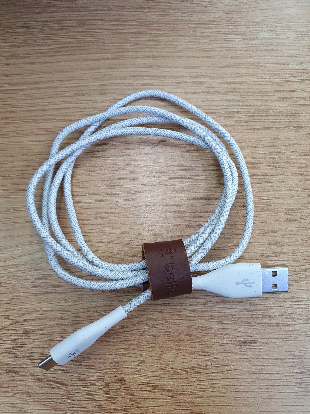벨킨 듀라텍 가죽스트랩 USB C타입 고속 충전 케이블