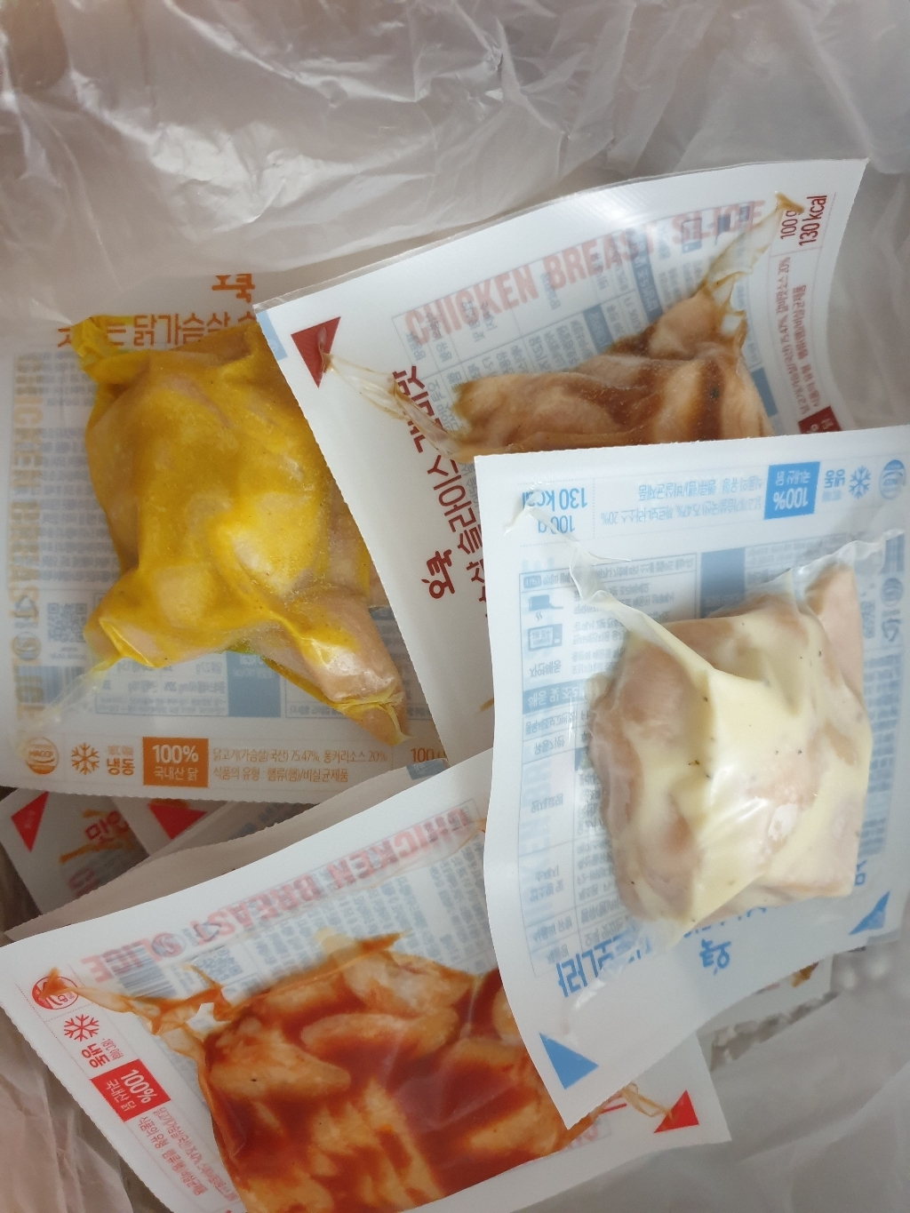 오쿡 슬라이스 닭가슴살 까르보나라맛 로제맛 스파이시맛 갈비맛 카레맛 리뷰후기