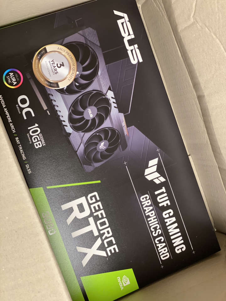 에이수스 TUF Gain 지포스 RTX 3080 그래픽카드 O10G OC D6X 10GB 리뷰후기
