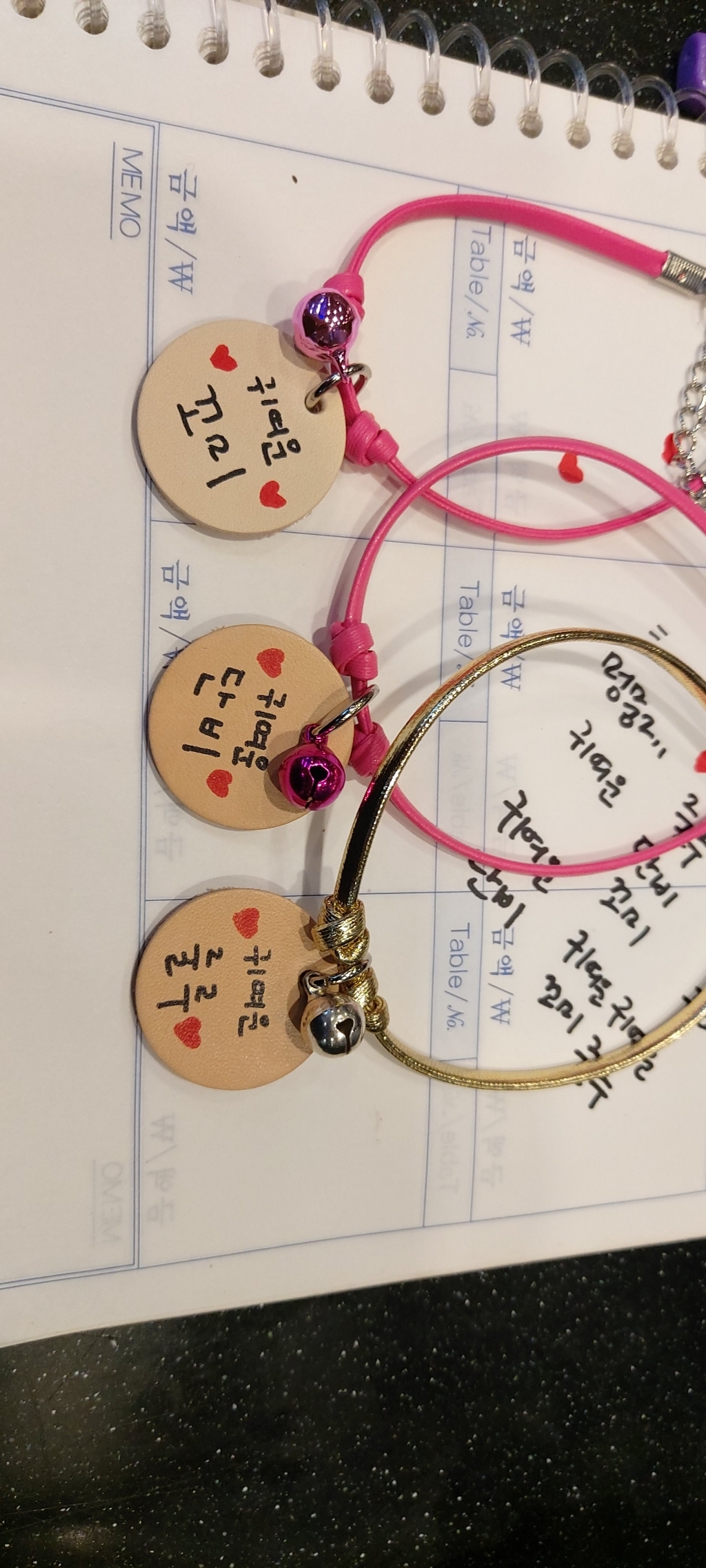 미소펫 반려동물 레더 심플 이름표 목걸이 이름표 랜덤발송