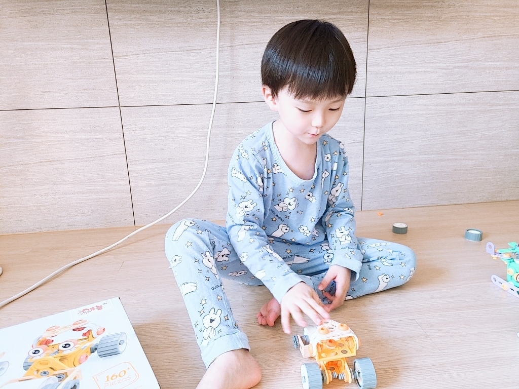 해늘 DIY 소프트조립블럭 3종 중장비세트 조립 만들기 어린이 장난감 트럭 로드러 지게차