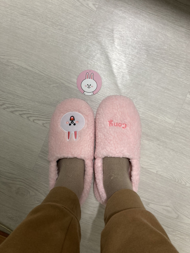 라인프렌즈 아동용 브라운앤프렌즈 코니 페이털실내화