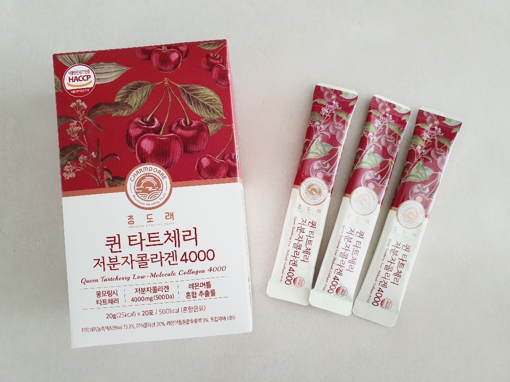 참도래 몽모랑시 타트체리 저분자 피쉬 콜라겐 젤리스틱 비타민D 어린 콜라겐