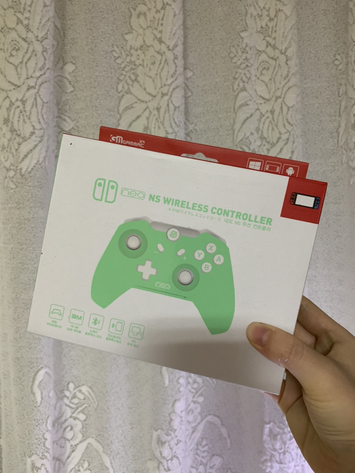 겜맥 닌텐도스위치 네오 무선 컨트러 민트 리뷰후기