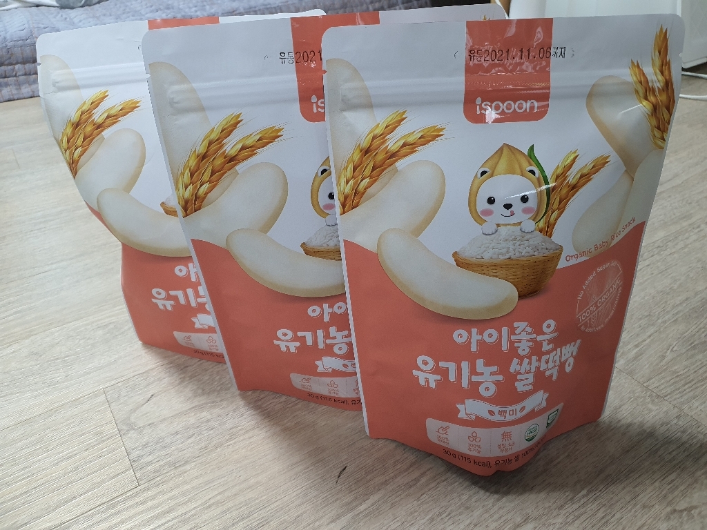 아이스푼 아이좋은 유기농 쌀떡뻥 리뷰 후기