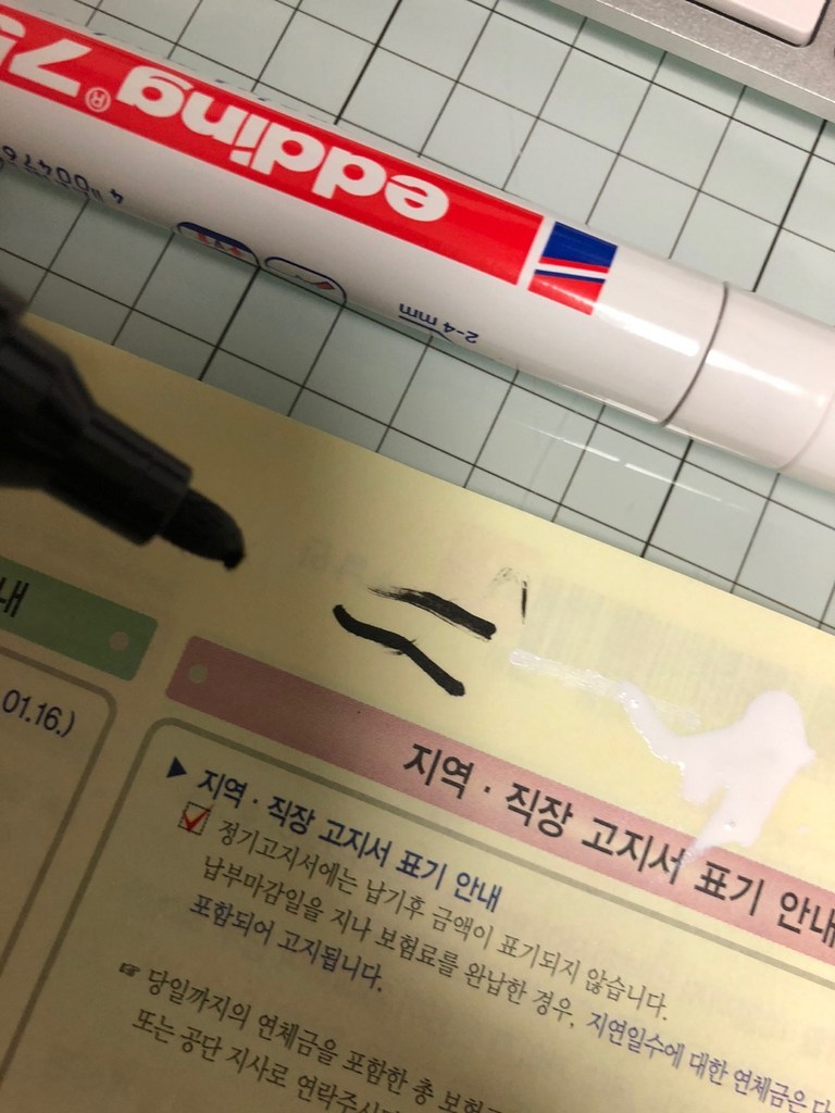 에딩e-750 페인트마카 흑색 01 리뷰 후기