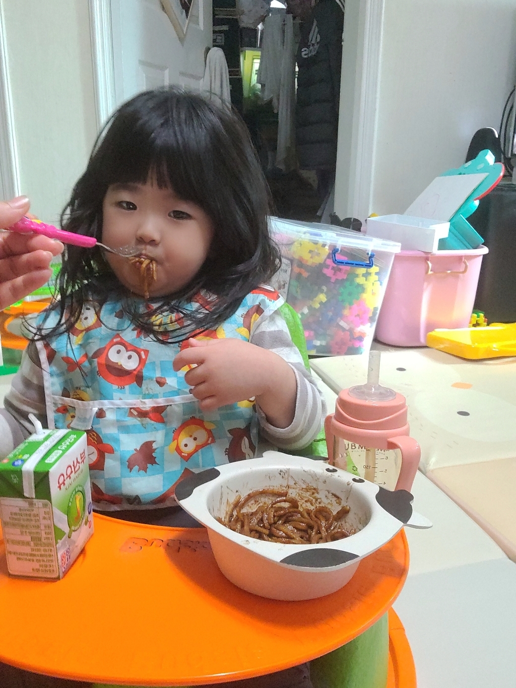 아이조움 핑크퐁 에디슨 입체스푼포크케이스세트