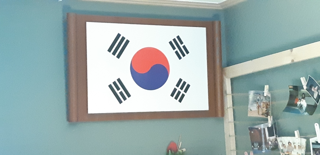 [정부권장형 채택] 신원액자 좌우보필 족자형 태극기 중