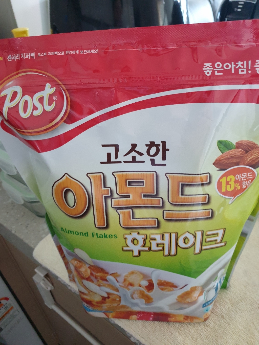 포스트 고소한 아몬드 후레이크 시리얼 1개 리뷰후기