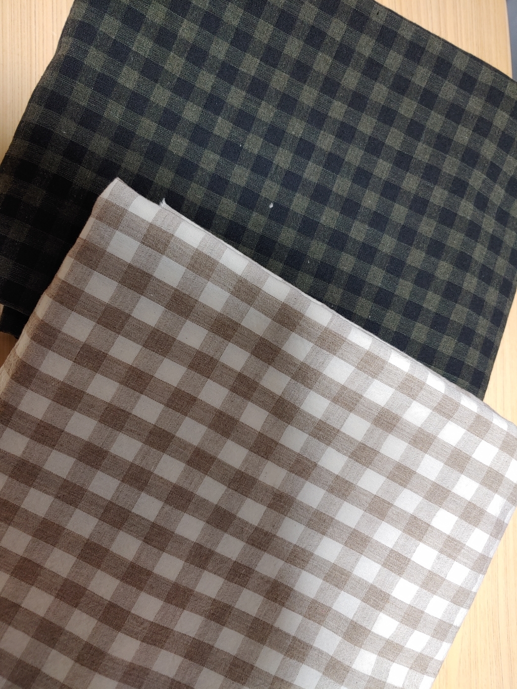 진흥 텍스타일 순면 선염 Dusty 체크 원단 Series 1 yard 기준