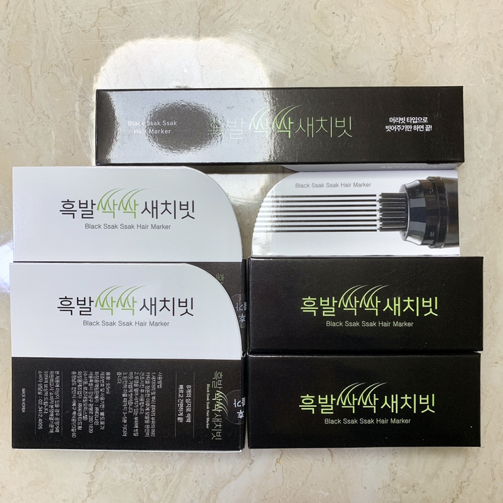 쉽고 빠른 간편 새치 커버 흑발싹싹 새치빗 단품 1개 블랙/브라운