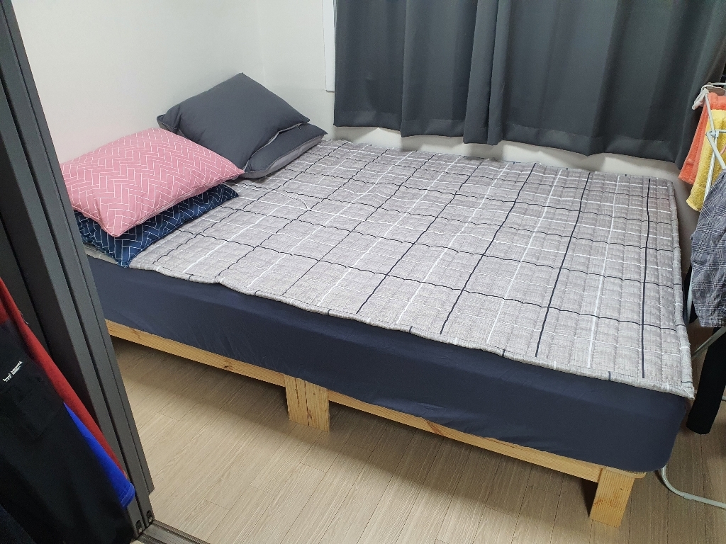 라자가구 RF 무헤드 평상형 원목 침대프레임 슈퍼싱글/퀸 리뷰후기