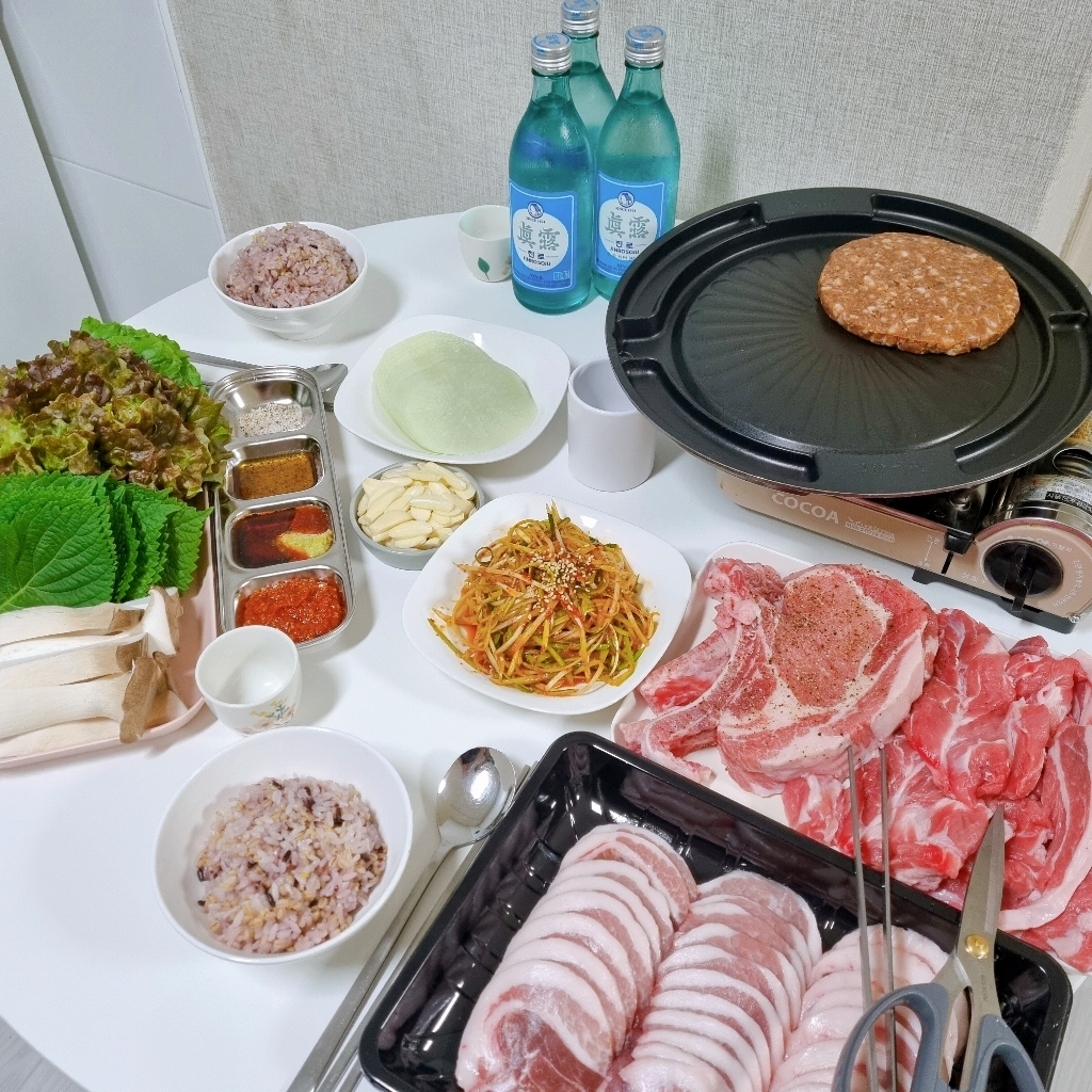 파머스 듀록 한돈 무항생제 인증 프렌치렉 뼈등심 돈마크 구이용 리뷰후기