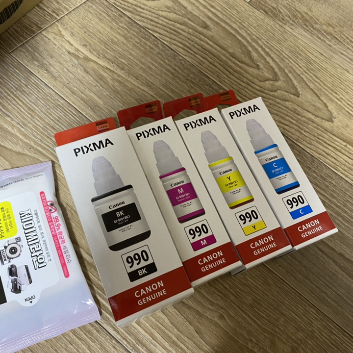 캐논 잉크 I990 YK 4색항균 물티슈 1900 2900 3900 4900