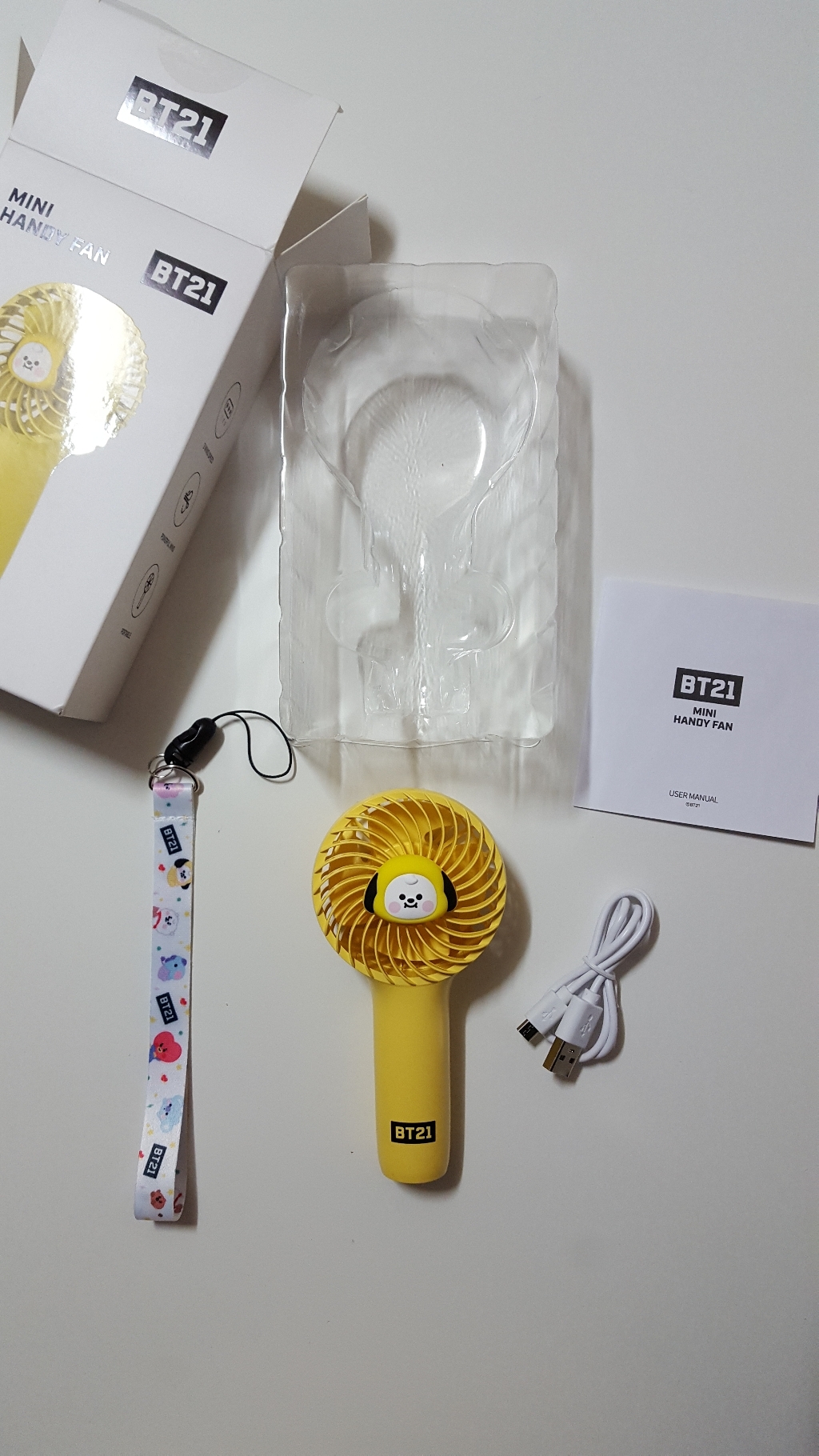 BT21 베이비 휴대용 미니 핸디 선풍기 리뷰후기