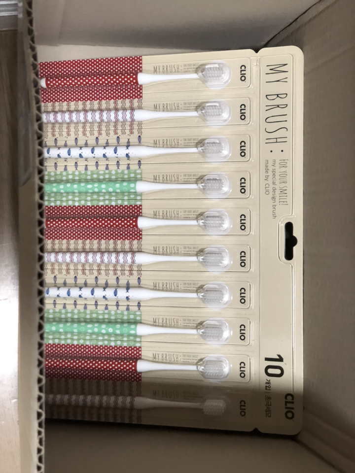 크리오 MY BRUSH 항균초극세모 칫솔 10개입 3개 리뷰후기