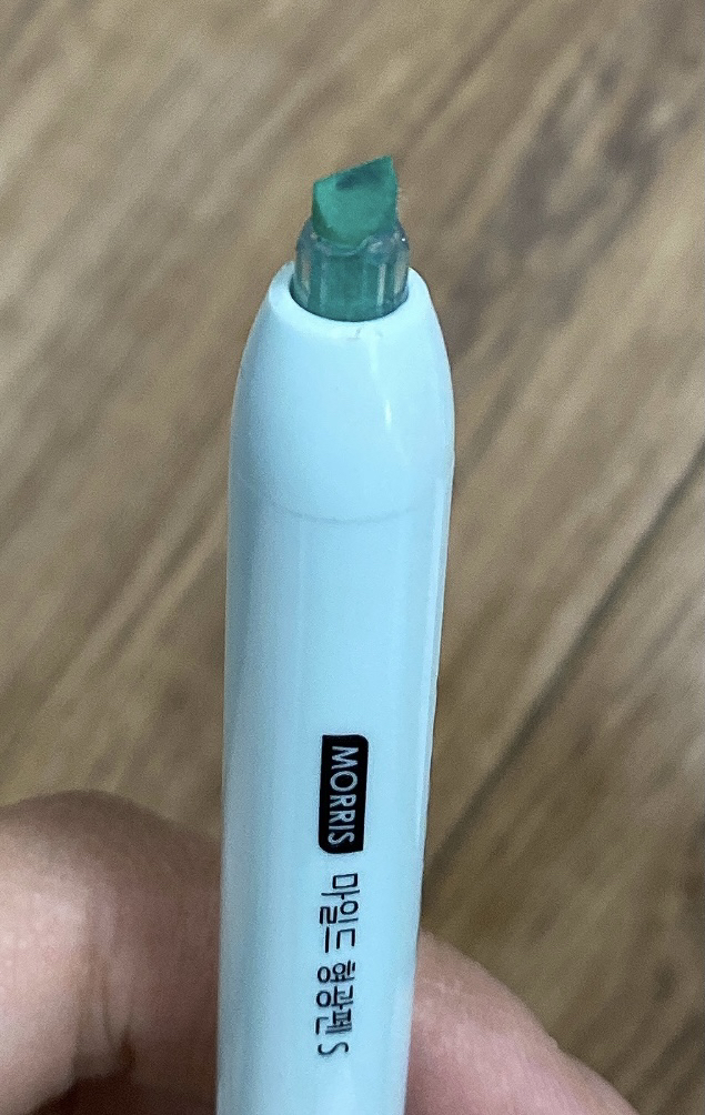 파스텔 똑딱 형광펜 4색세트
