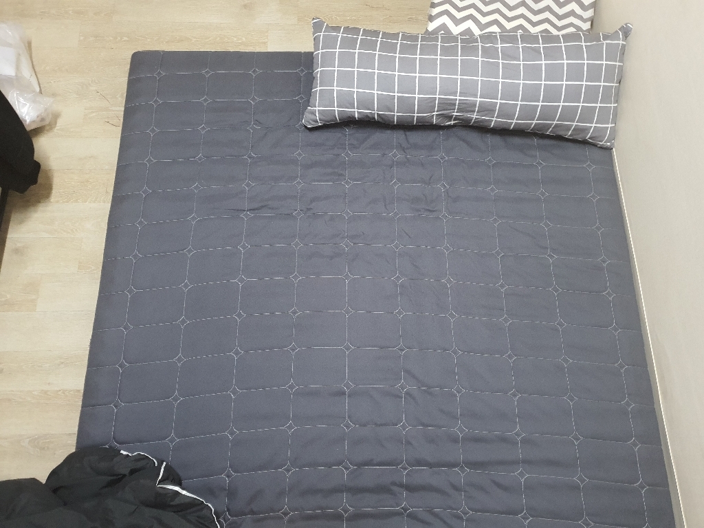 코멧 홈 순면 심플라인 바디필로우 일자형 솜포함 그레이 리뷰후기