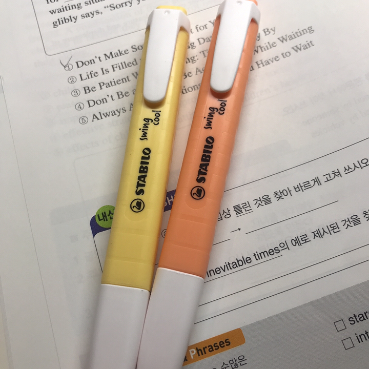 스타빌로 스윙쿨 파스텔 형광펜 리뷰후기