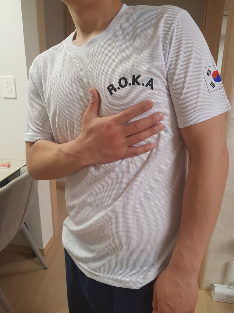 꾸나와곰신 ROKA 코리아아미 로카티 반팔 기능성 쿨티 군인티셔츠 리뷰후기