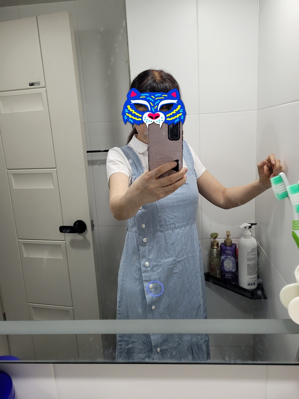 달리샵 피넌츠 데님 멜빵 원피스 리뷰 후기