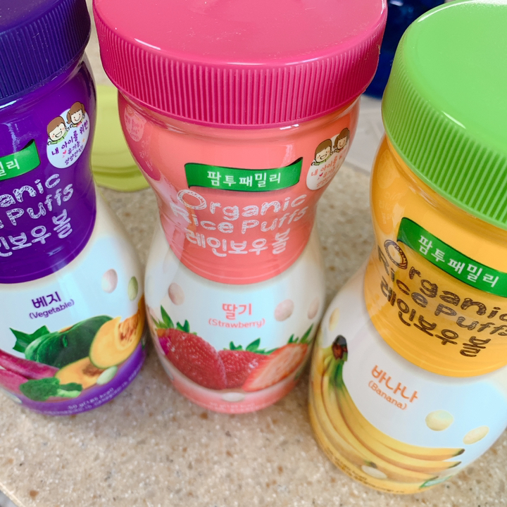 팜투패밀리 오가닉 라이스퍼프 레인보우 볼 3종 A세트