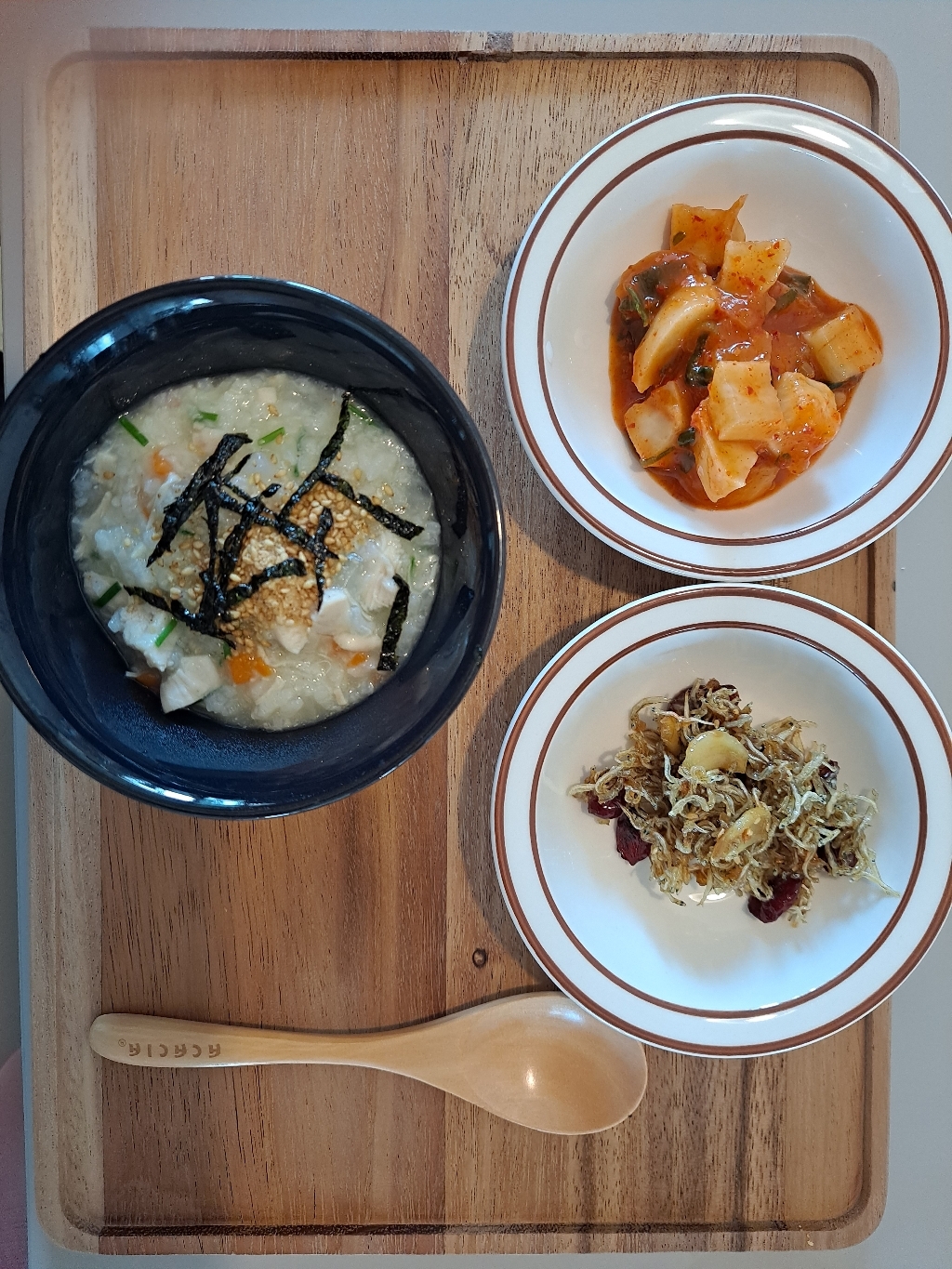아카시아 혼밥트레이 직사각형
