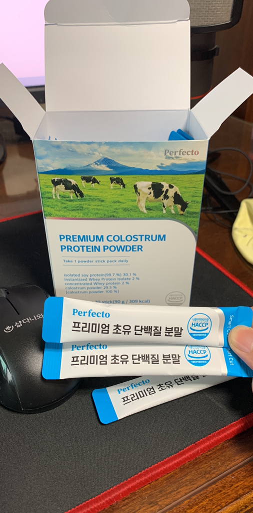 퍼펙토 프리미엄 초유 단백질 분말 스틱 1개 리뷰후기