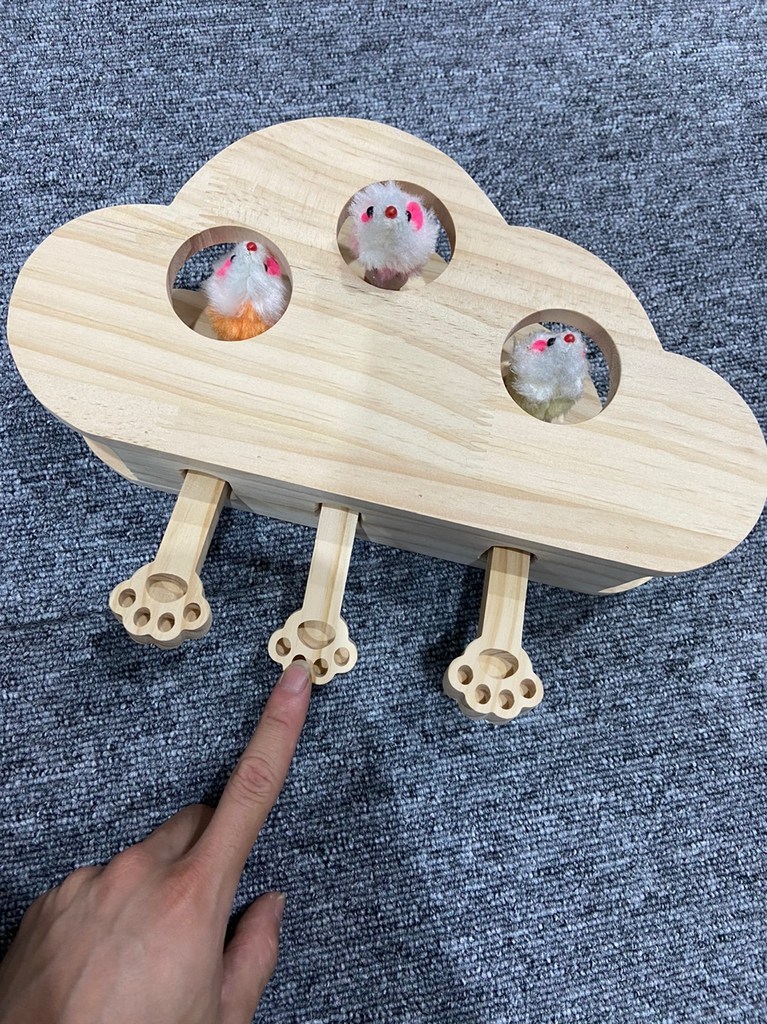 딩동펫 반려동물 두더지 구름원목장난감 3구 내부인형 랜덤발송