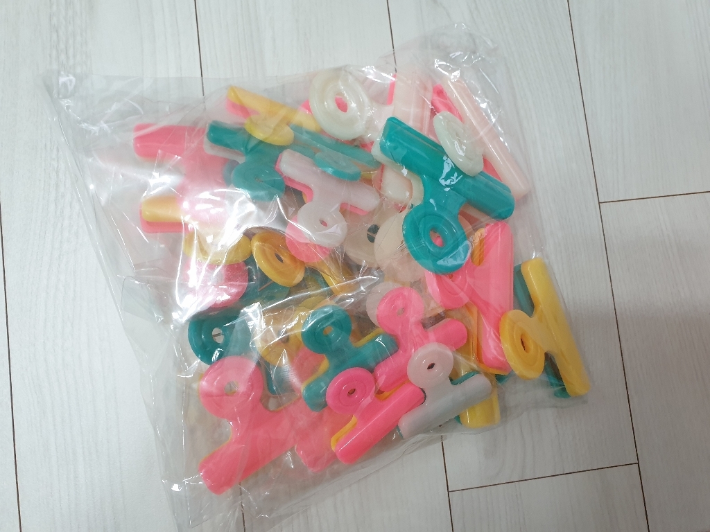 인디케이 파스텔 투톤 클립 집게 소 중 대 리뷰후기