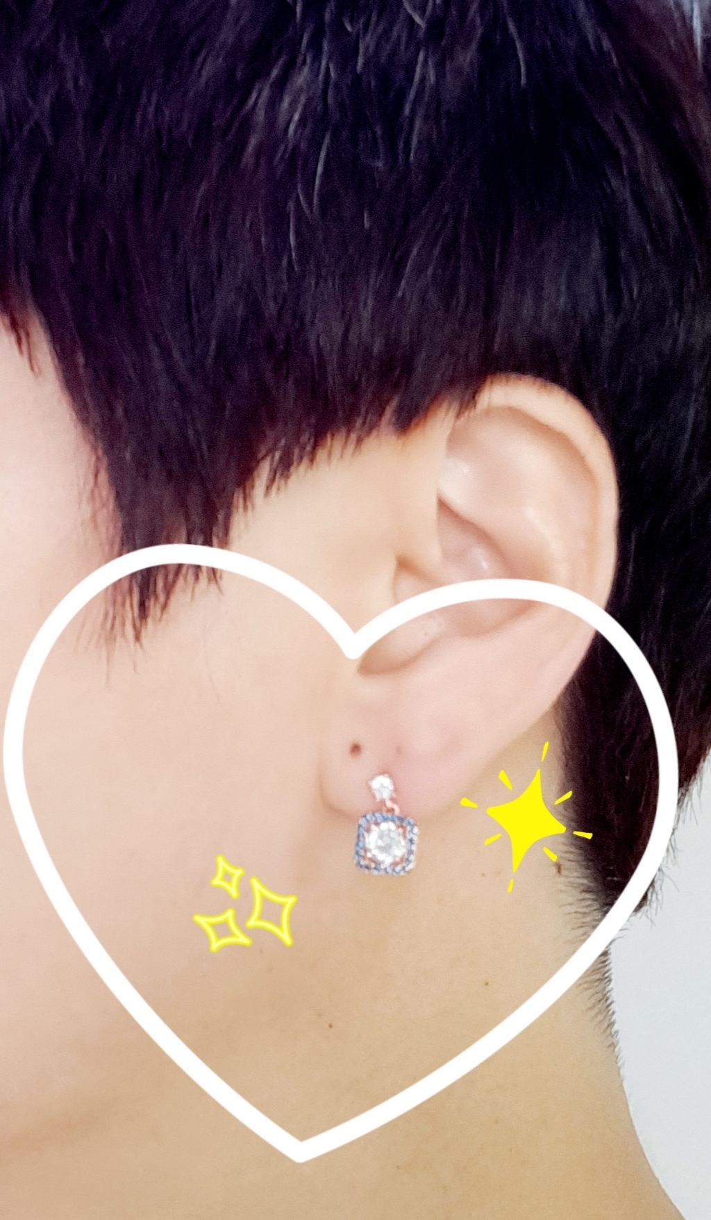 [엘르주얼리] 블루밍 14K 큐빅 귀걸이  EEE246