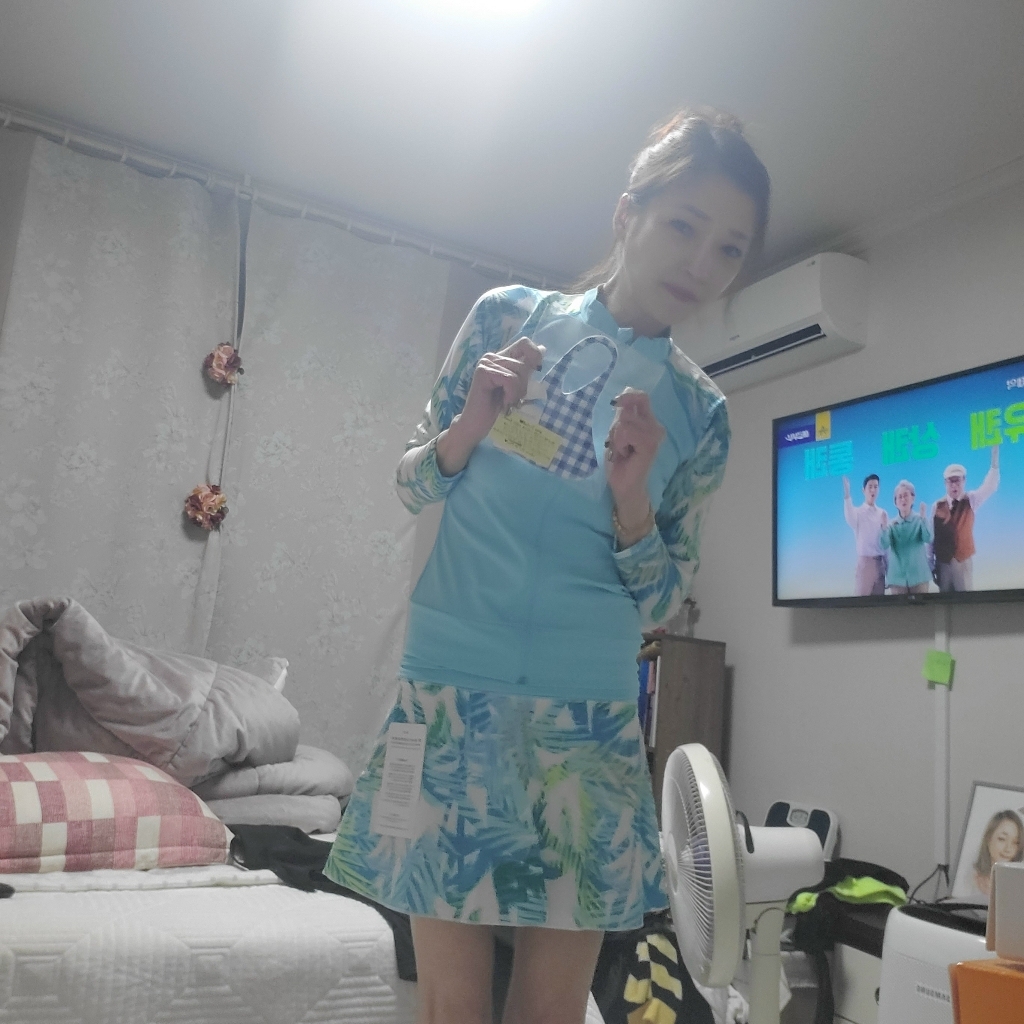 조이할리 여성용 트로피컬 집업 래쉬가드 상하의