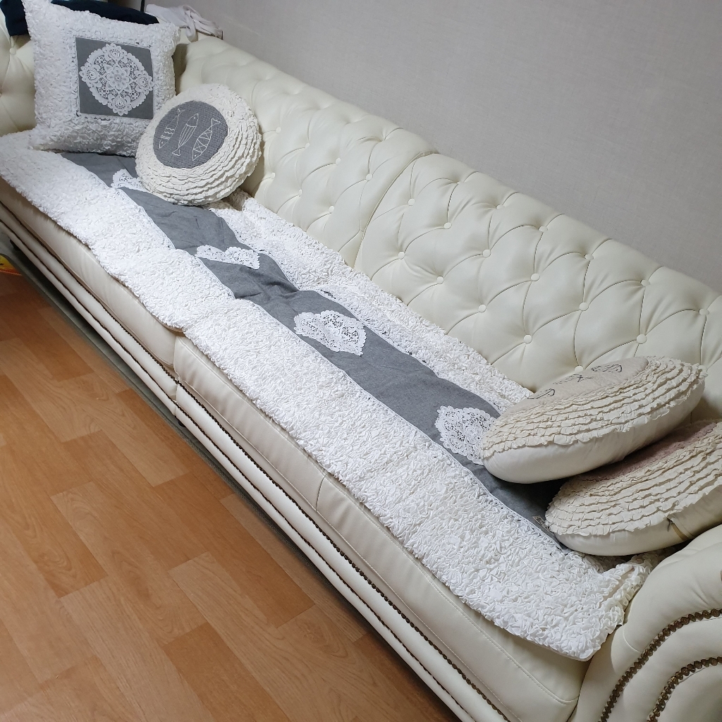 퓨어레이스 면 쇼파패드 60×235 - 2coor