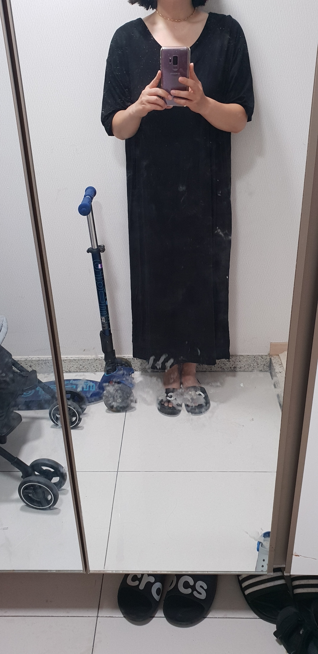 [디귿] 모달 캡내장 원피스 노브라 반팔 루즈핏 브라캡 홈웨어