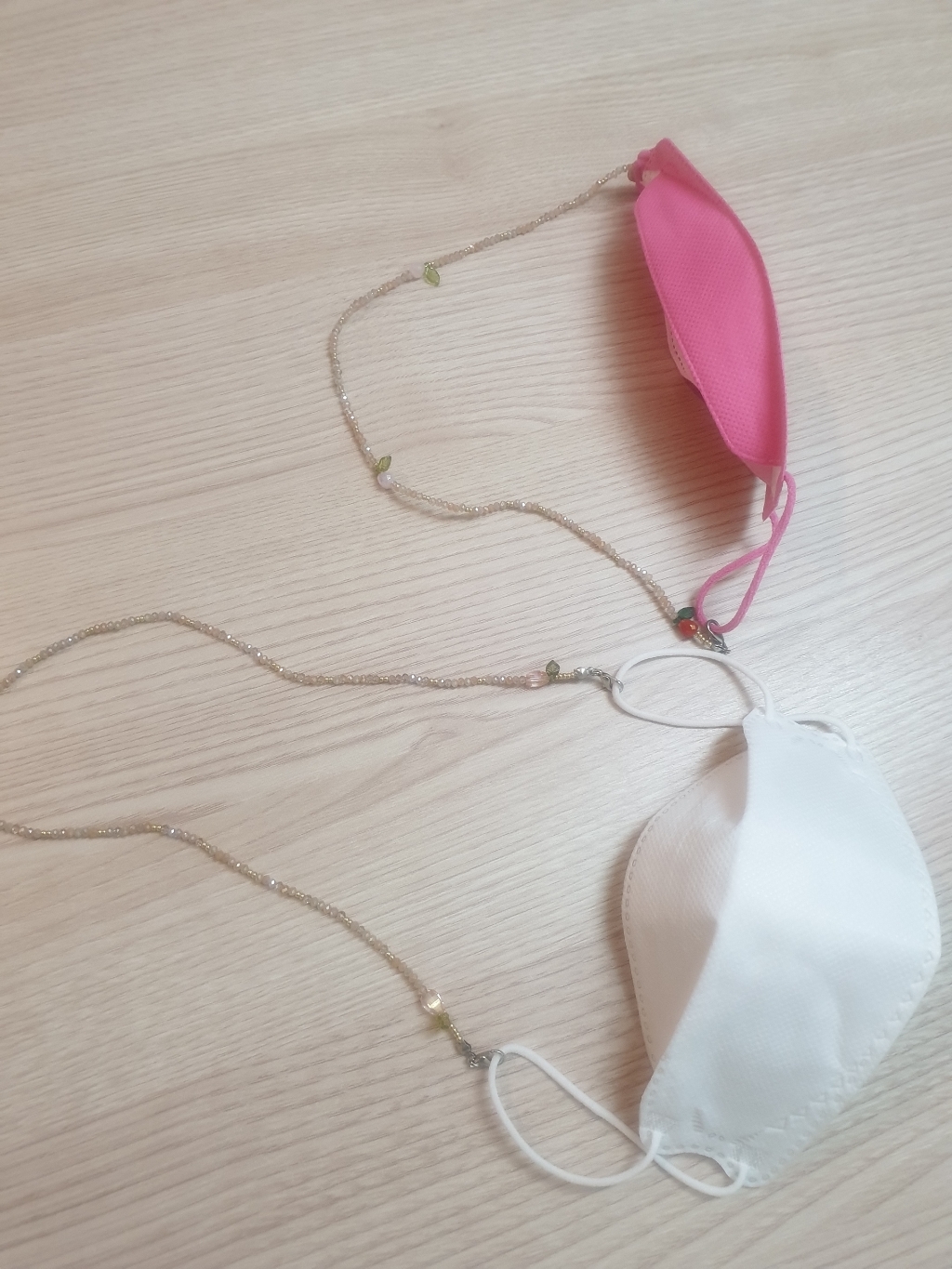 샤론델 크리스탈 비즈 마스크스트랩 만들기 과일 과즙 팡팡 타입비즈키트 악세사리재료 리뷰후기
